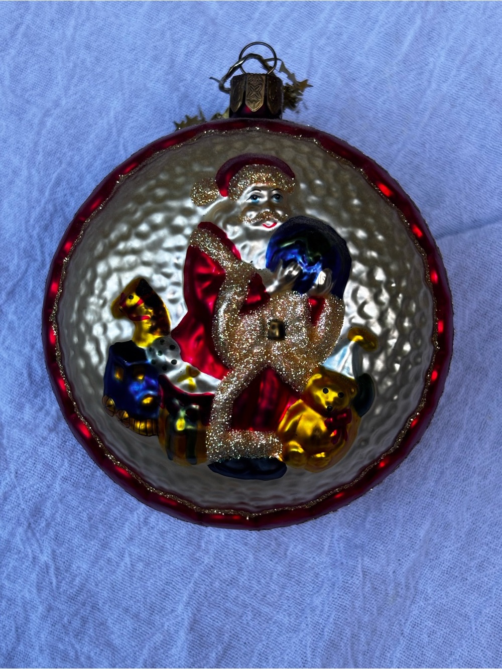 Waterford Crystal Holiday Heirloom Santa Ornaments Santa Holding Globe Medallion